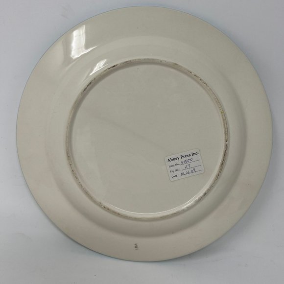 2009 Abby Press Plate “Baptism Blessings” Blue White Yellow Religious Christian - Picture 2 of 4